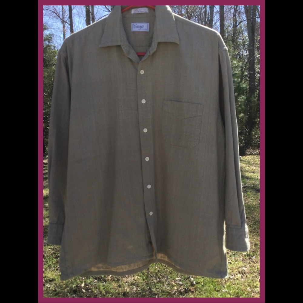 Olive Cotton Shirt, sz M